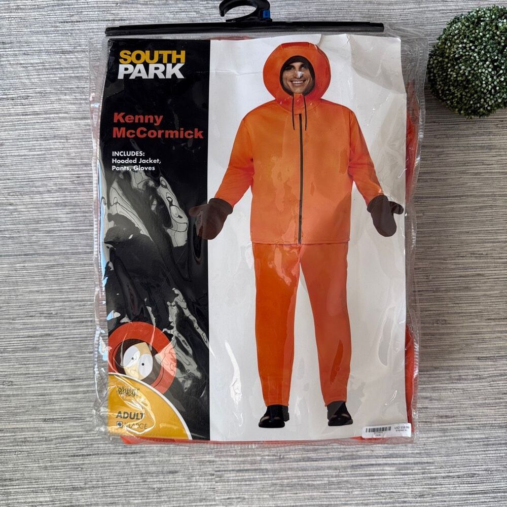 Spirit Halloween South Park Kenny McCormick Adult Costume Jumpsuit Mens XL